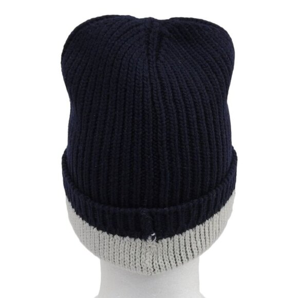 Christian Dior 31 Noe714 Ixgh Wool Cashmere Logo Beanie Knit Cap Navy White main image 6